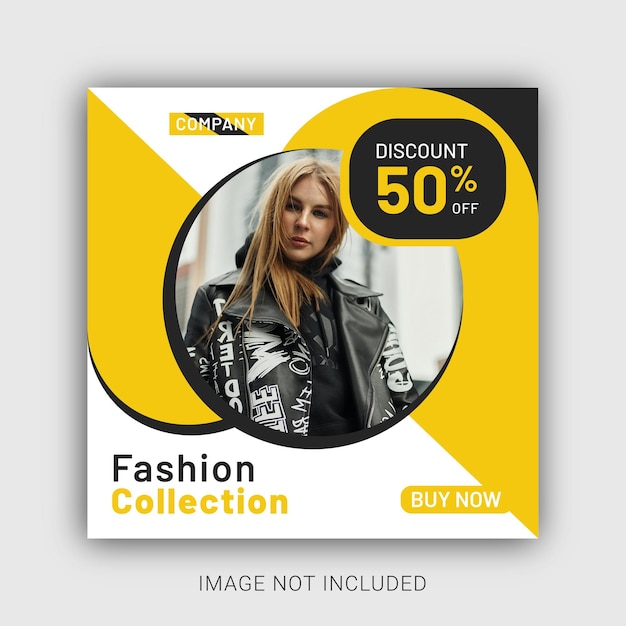 New collection fashion sale social media or instagram post template