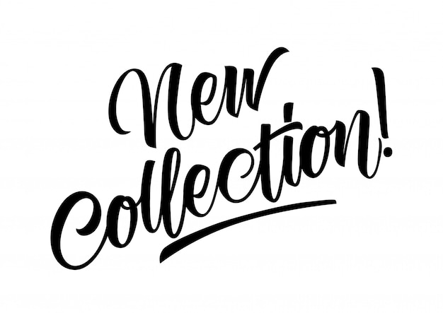 Vector new collection lettering.