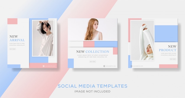 새로운 컬렉션 판매 소셜 미디어 게시물 템플릿