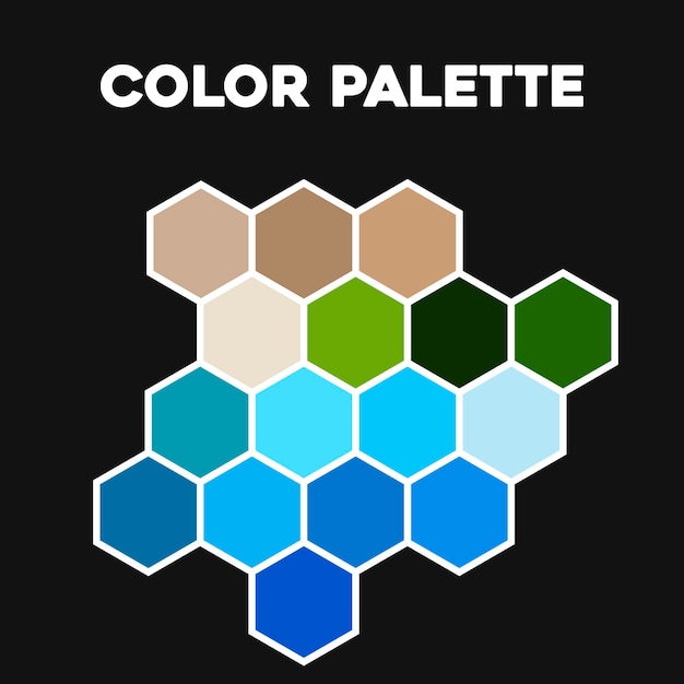 New color combinations. Palette. Vector illustration