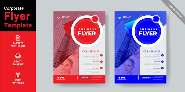 New corporate business flyer template design print ready easy edit