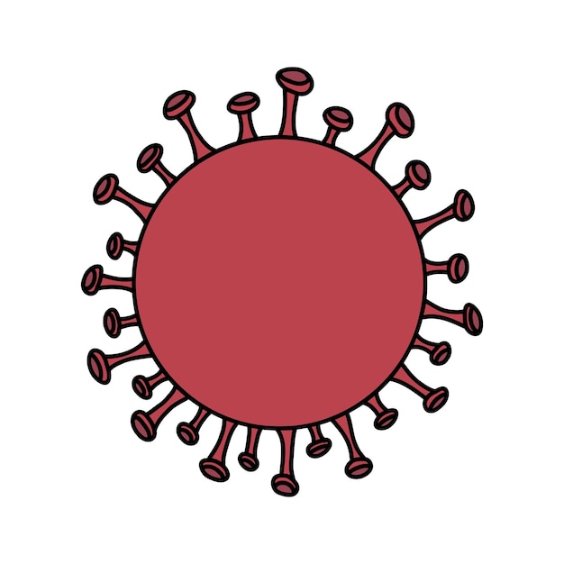 Новая иллюстрация красного вектора пятна covid19