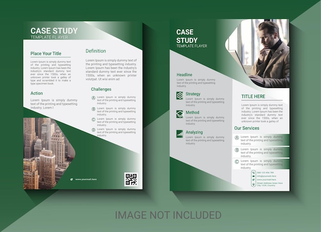 Premium Vector | New creative case study design template