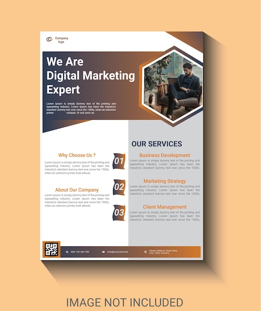 new creative digital marketing poster design template