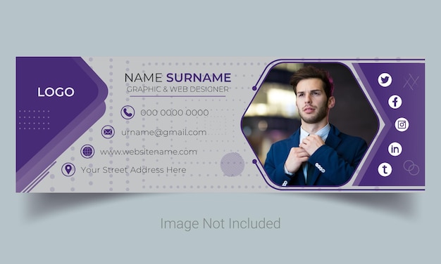 Vector new creative email signature template design