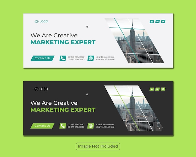 New creative facebook cover design template or social media post design