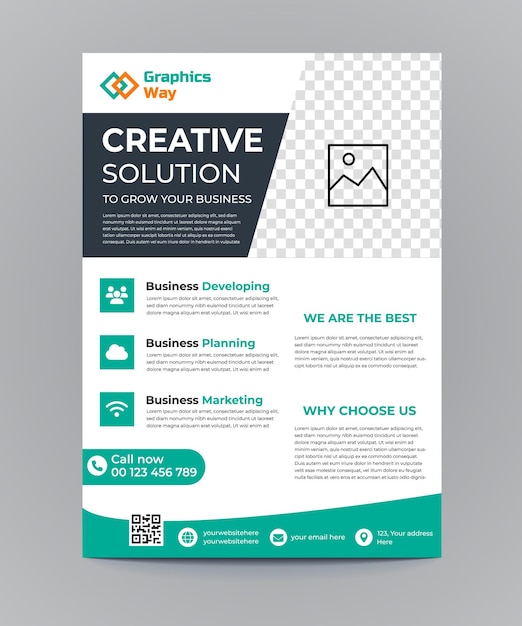 New and creative flyer brochure design A4 vector template fully editable and premium quality