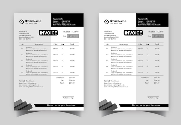 Vector new creative invoice template design