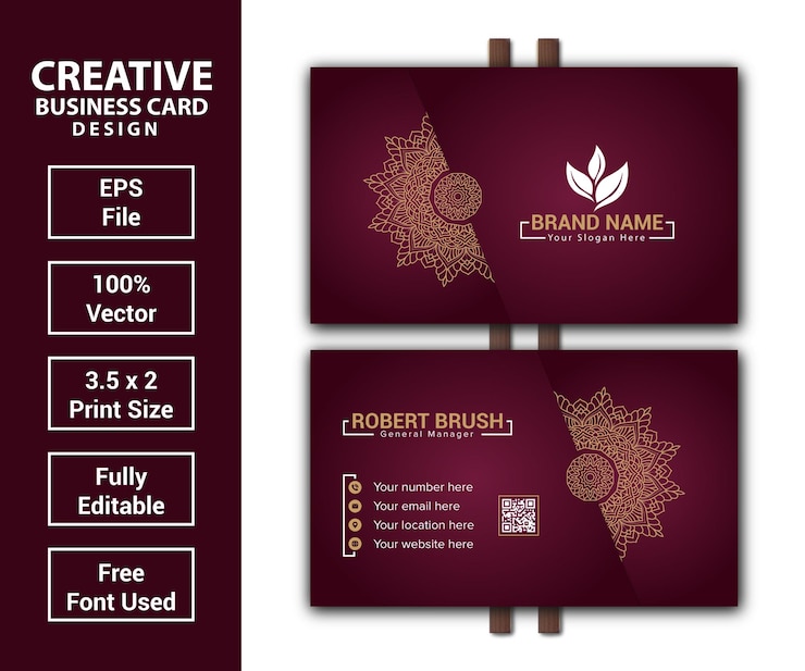 वेक्टर new creative mandala business card design