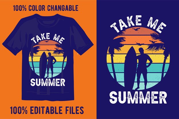 新しいクリエイティブなレトロな見晴らしの良い夏の新しいTシャツのデザイン、
