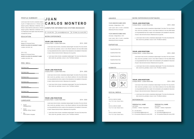 Vector new cv template 2023