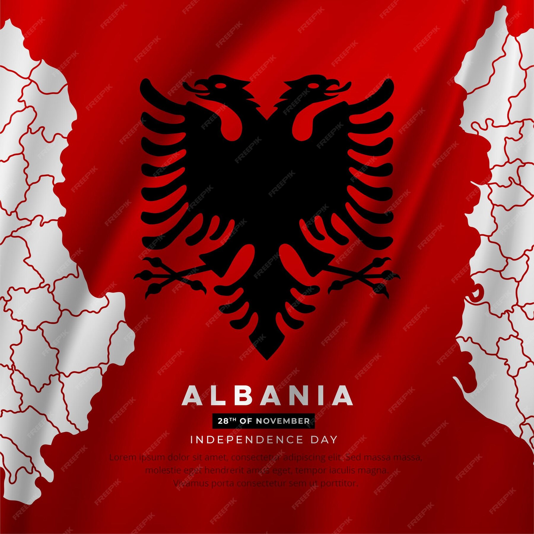 Premium Vector New design of albania independence day vector albania