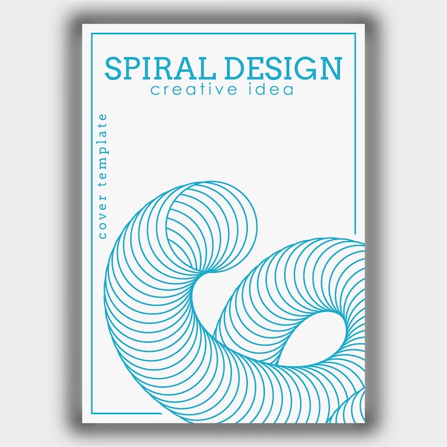 A new design trend Spiral design Template for a cover banner posters brochures magazine Creative idea of the catalog interior design and decor