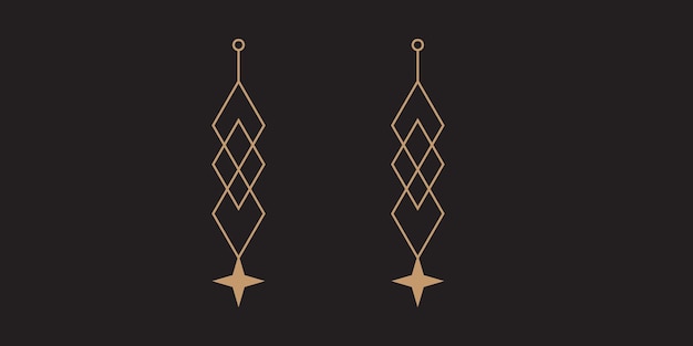 Vector new earring collection for women and beautiful girl pattern design and luxury design collection