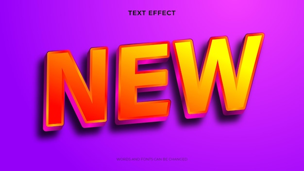 Vector new editable text effect, 3d text effect