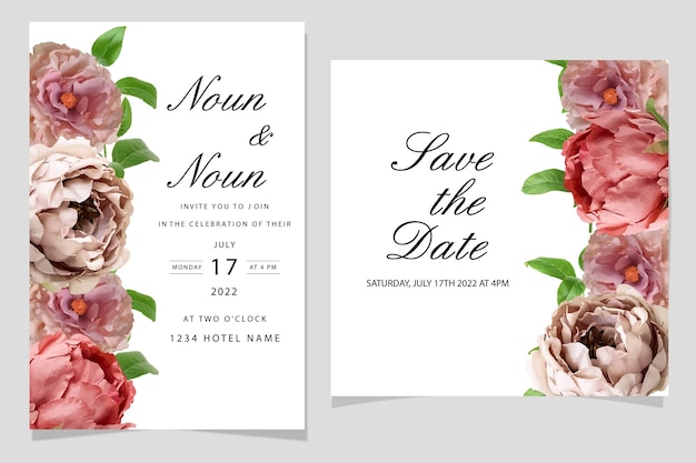 New elegant wedding invitation card