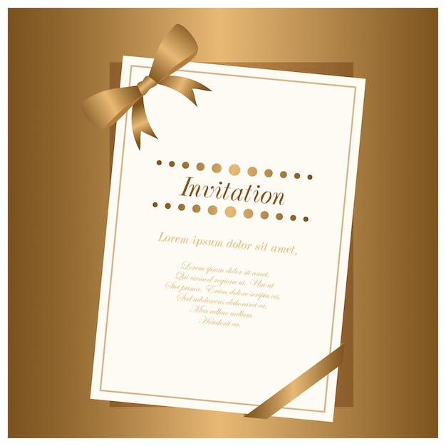 Nuovo gradino di elgant brown e invitation card bianco usato per scopo invitaiton.