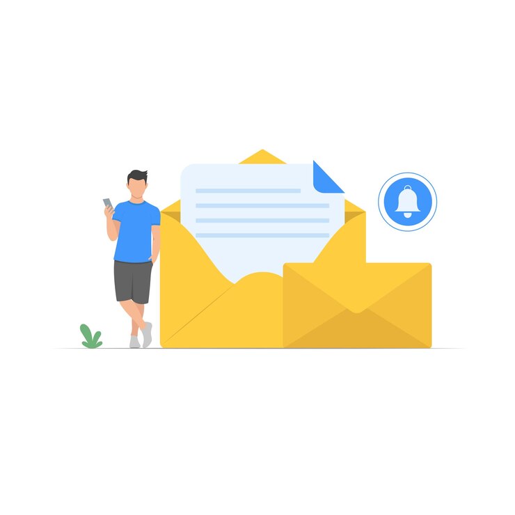 Vector new email notification illustration