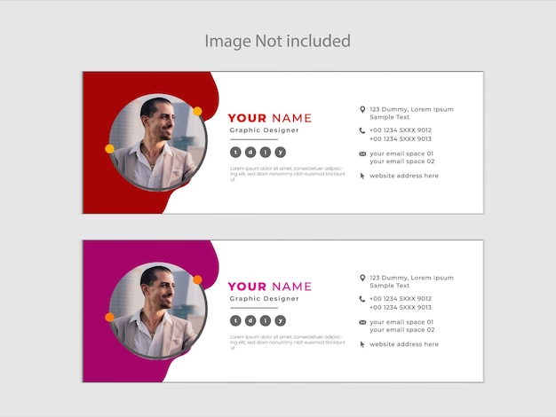 New Email signature design new vector premium