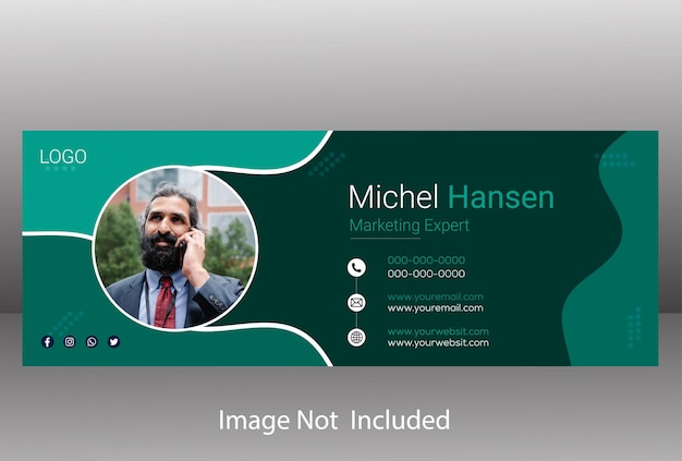 Vector new email signature design template