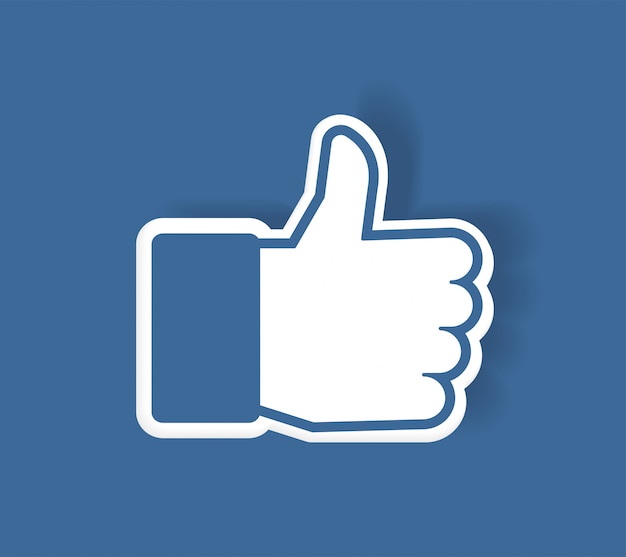 Vector new facebook like icon