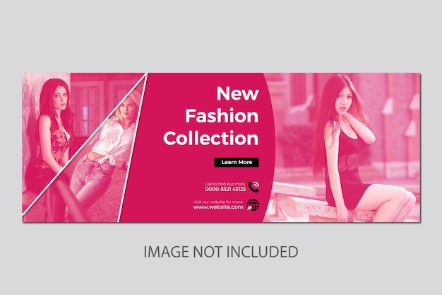 Nuovo modello di banner web per social media della collezione di moda