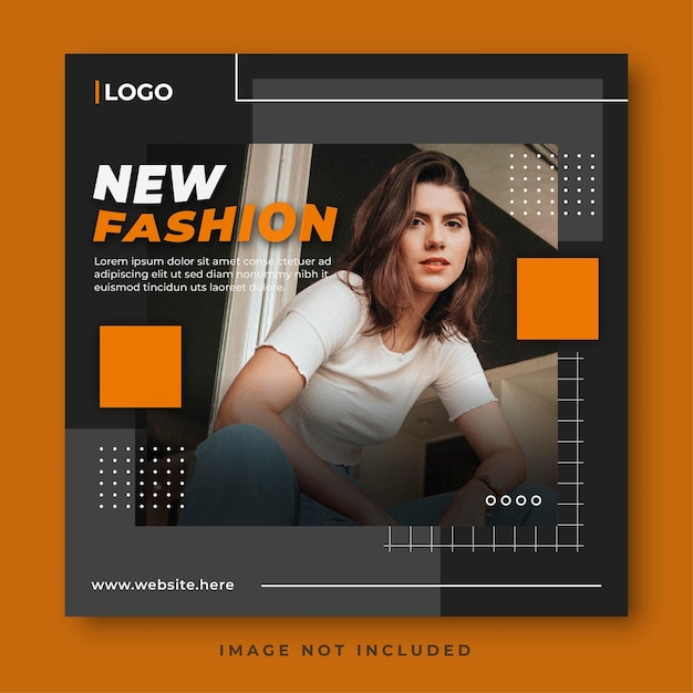 New fashion square banner social media template