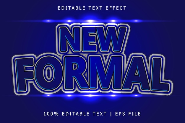 New formal editable Text effect 3 Dimension emboss modern style