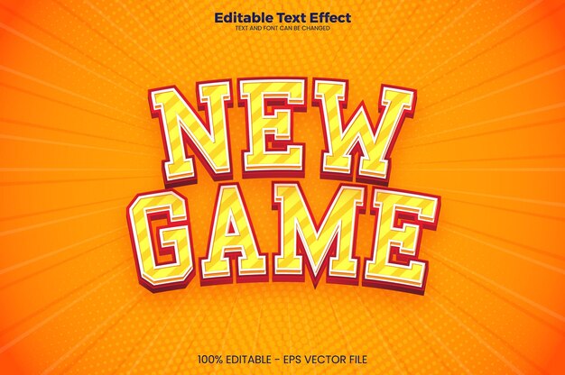 New Game Editable text effect 3d text effect template