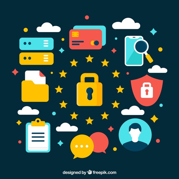 평면 디자인의 새로운 Gdpr 개념