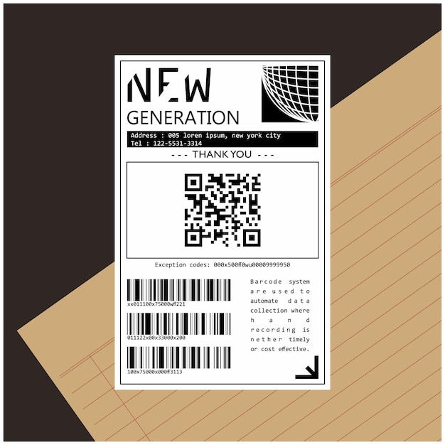 New generation business barcodes and QR codes vector illustration