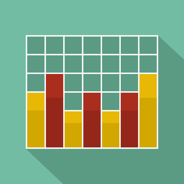 Nuova icona del grafico illustrazione piatta della nuova icona del vettore del grafico per qualsiasi web design