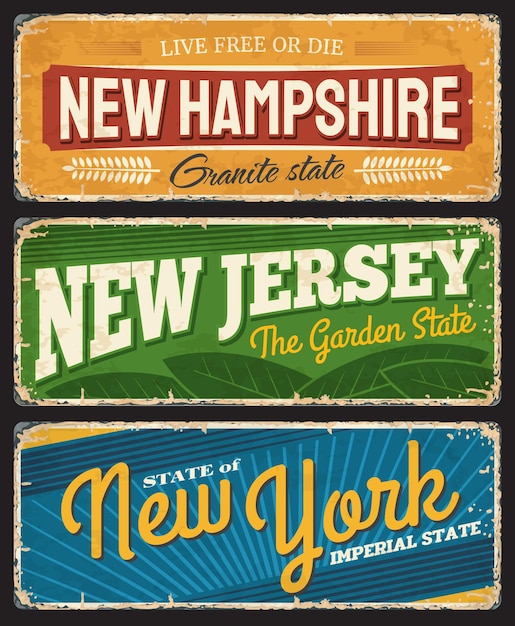 ニューハンプシャー州、ニュージャージー州、ニューヨーク州のアメリカの州が旅行先に署名