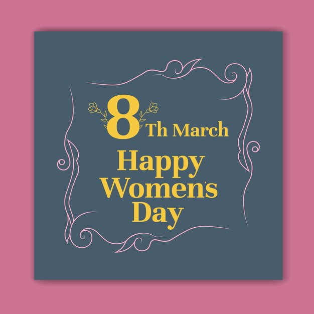 new happy womens day social media template