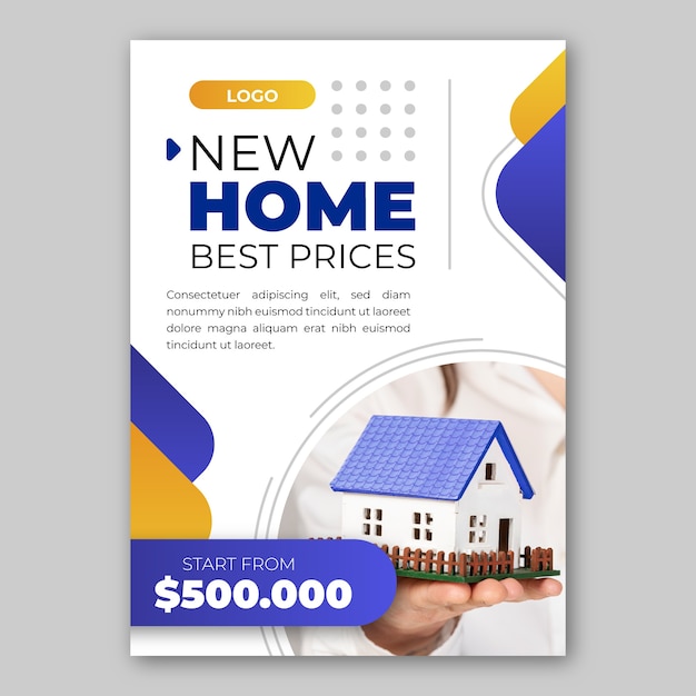 New home best prices poster template