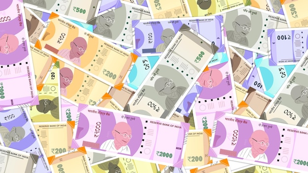 new indiana currency bank notes 2000 500 200 10050 20 10  forming currency background