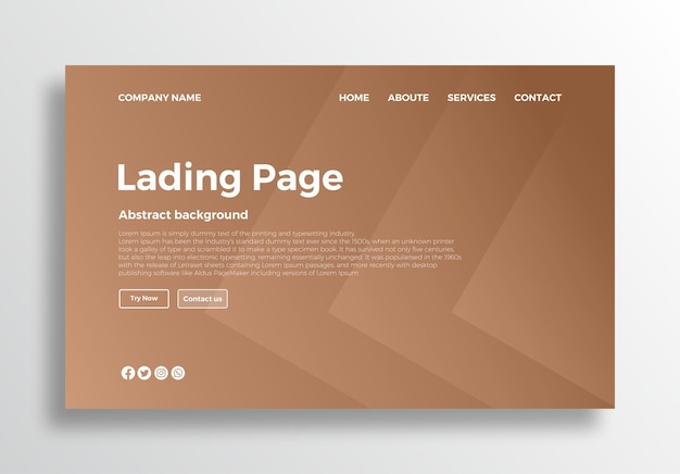 New lading page ackground abstract