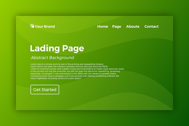 Vector new lading page marketing template