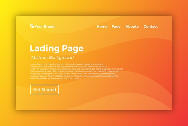 Vector new lading page marketing template