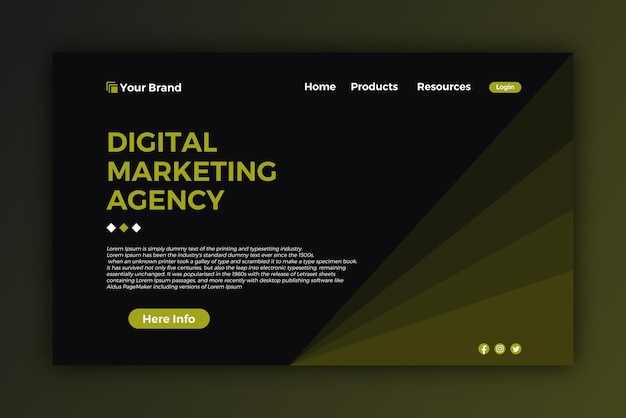 New lading page marketing template