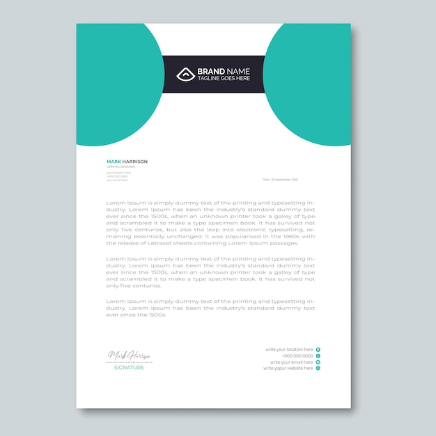 New letterhead design and Template