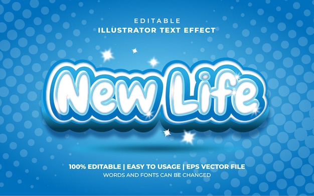 New life text effect