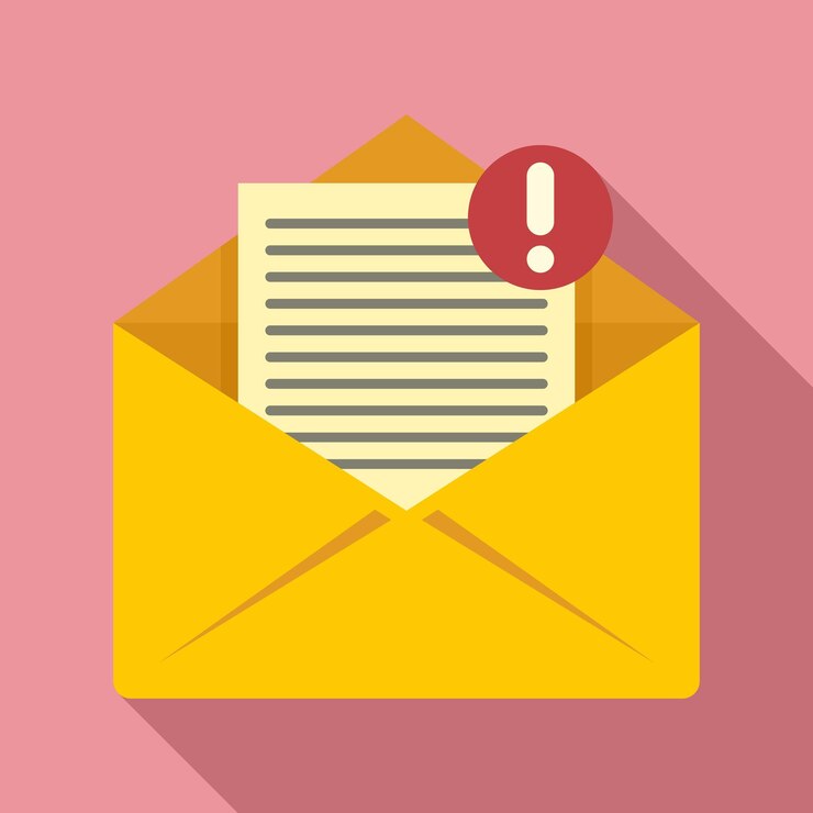 Vector new mail icon flat illustration of new mail vector icon for web design