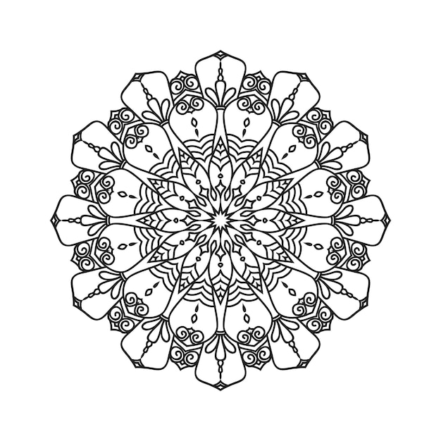 New mandala art vector illustration