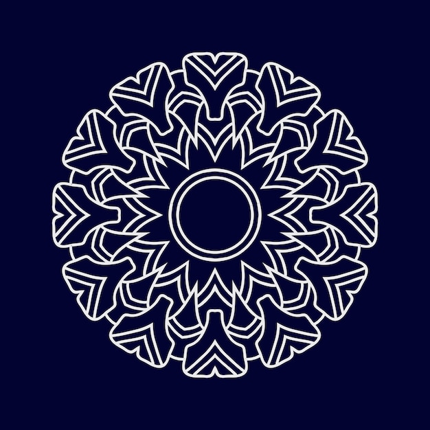 New mandala art vector illustration