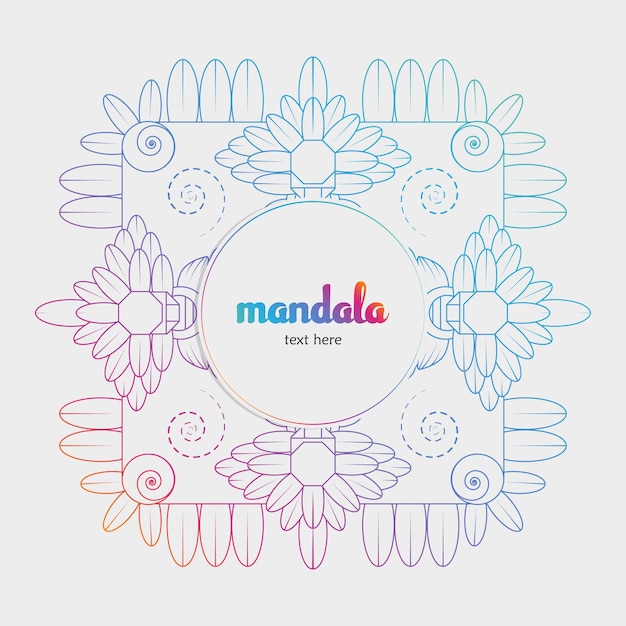 Vector new mandala background