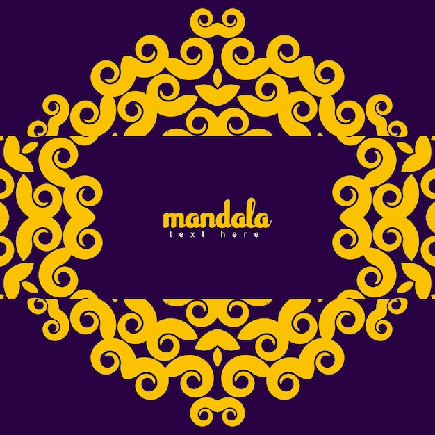New mandala design in golden color
