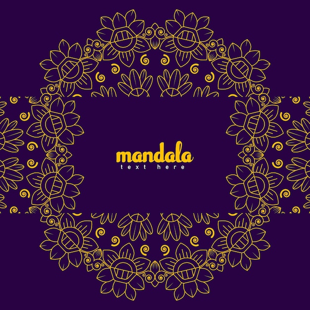 New mandala design in golden color