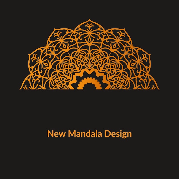 A new mandala design with a golden color