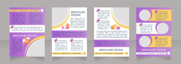 New medication promotional blank brochure layout design